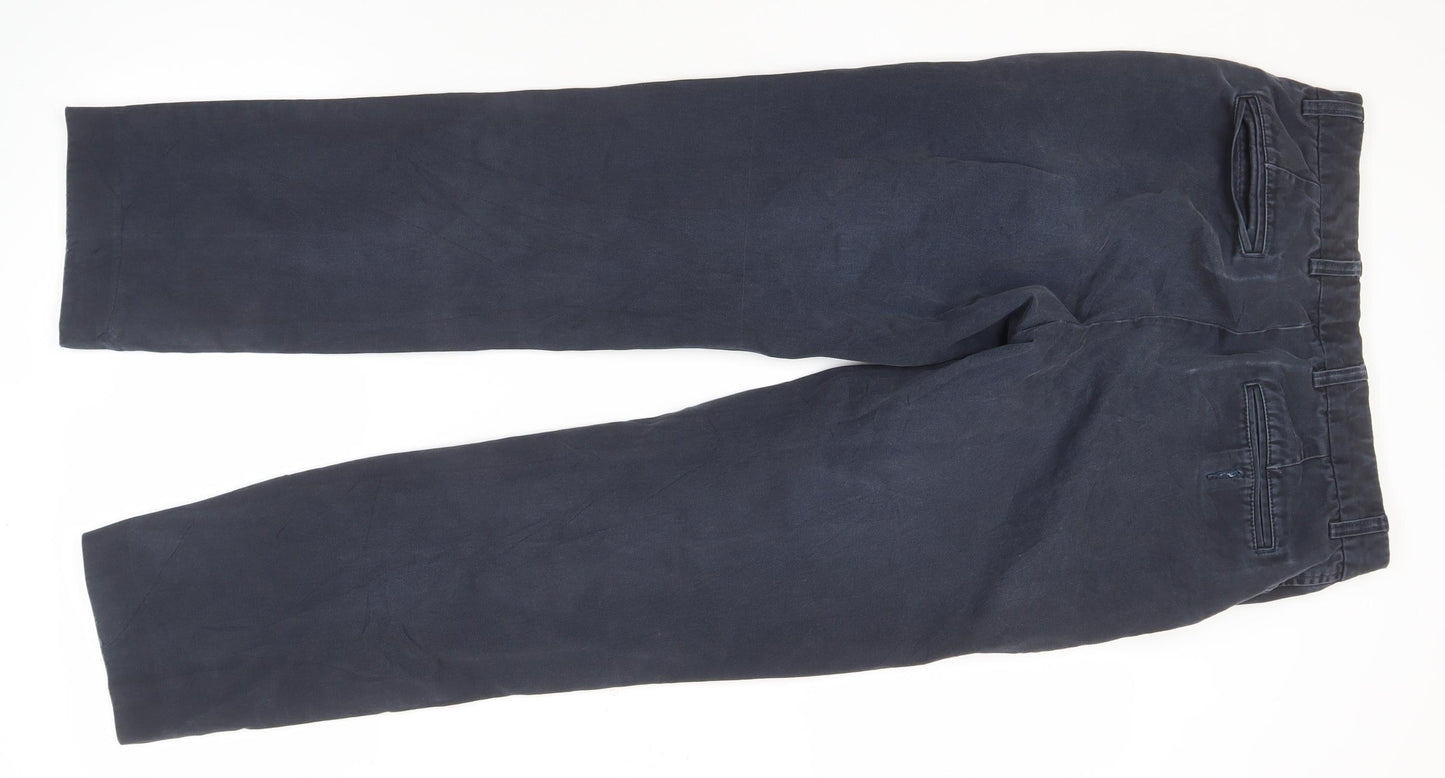 Boden Men's Blue Trousers, Size 32, Cotton
