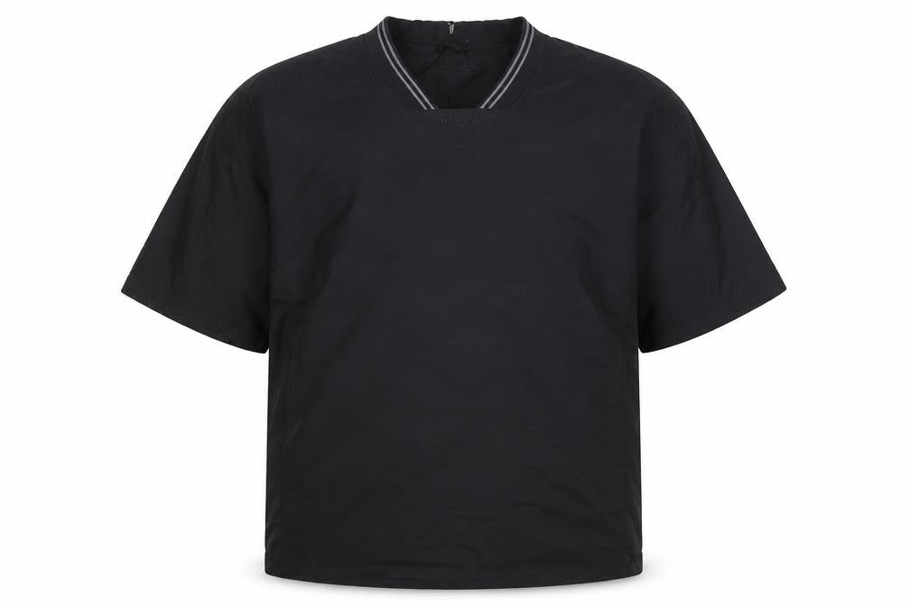 Dunlop Men's Black V-Neck Casual Short Sleeve Shirt