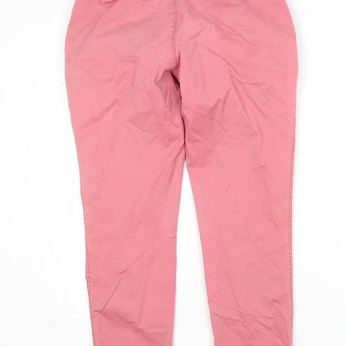 Gap Women's Pink Chino Trousers, Size M, Relaxed Fit