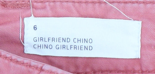 Gap Women's Pink Chino Trousers, Size M, Relaxed Fit