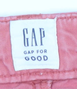 Gap Women's Pink Chino Trousers, Size M, Relaxed Fit