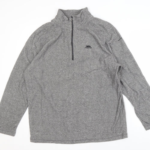 Trespass Men's Grey 2XL 1/2 Zip Sweatshirt