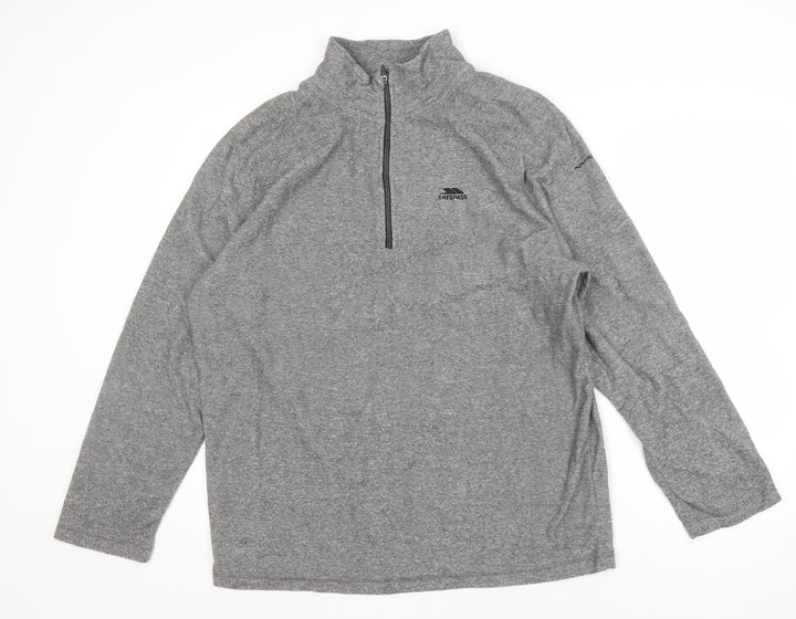 Trespass Men's Grey 2XL 1/2 Zip Sweatshirt