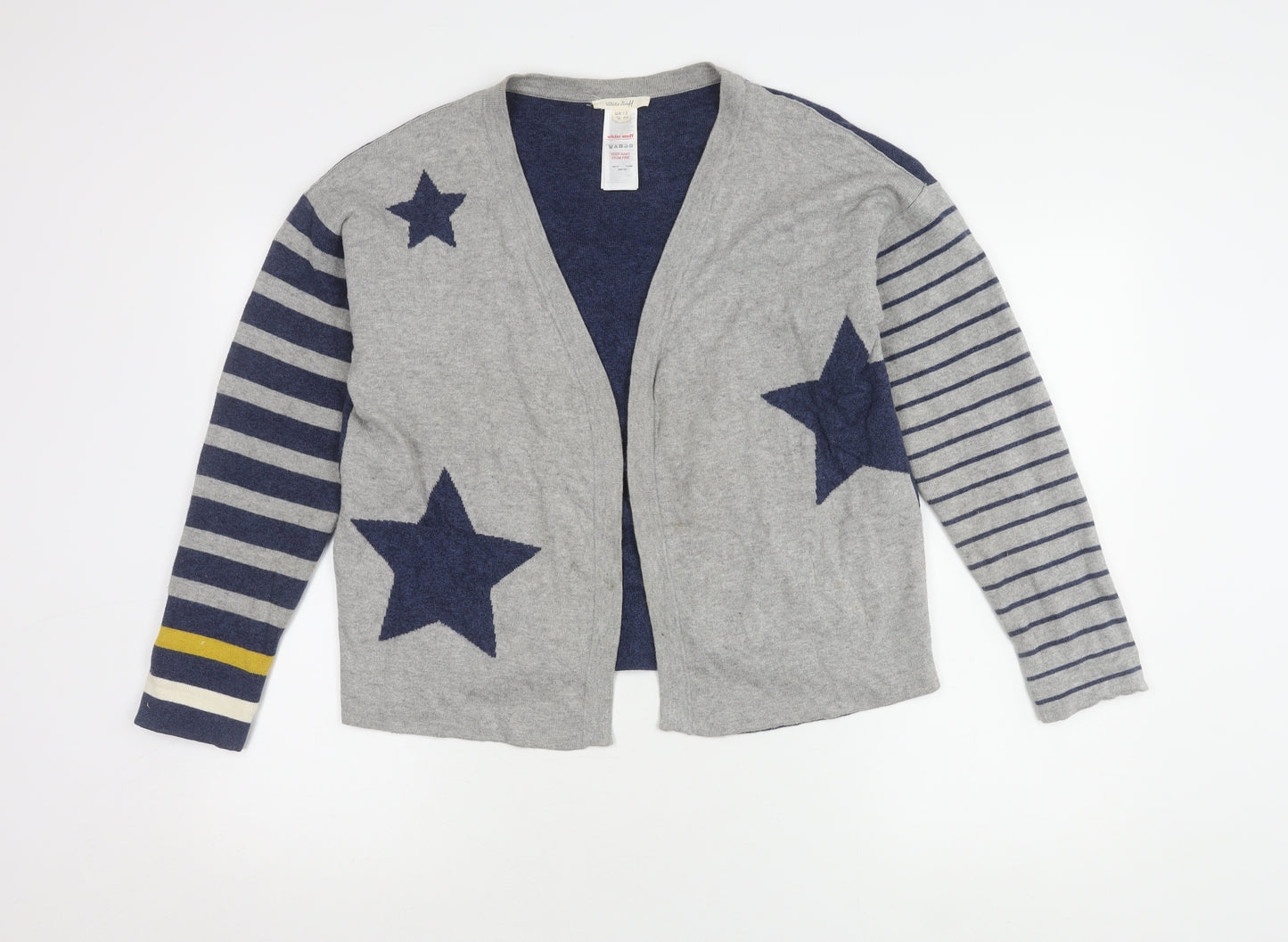 White Stuff Women's Blue Open Front Cardigan, Size 12