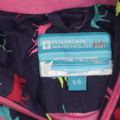 Mountain Warehouse Girls Multicoloured Animal Print Rain Coat