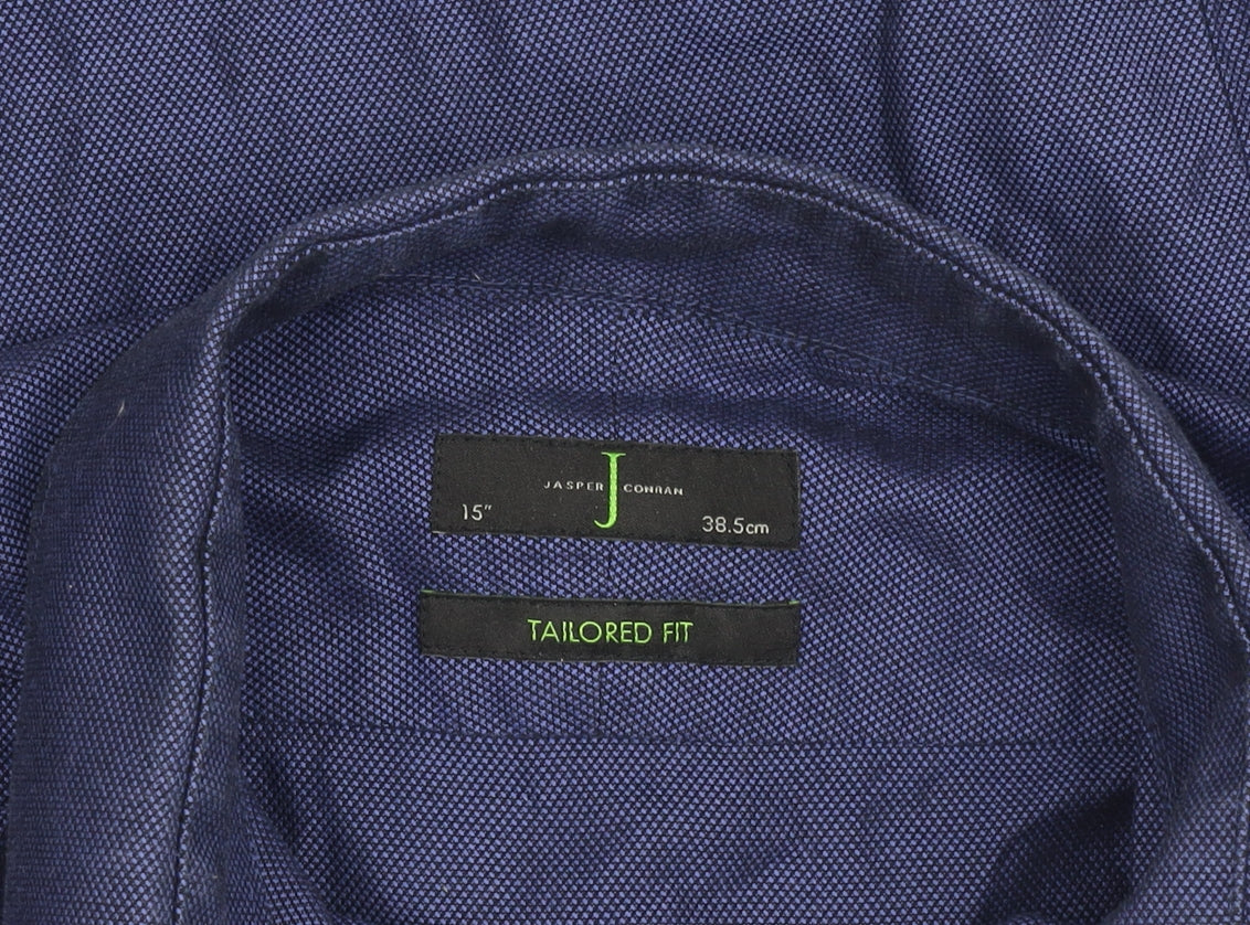 Jasper Conran Men's Blue Slim Fit Cotton Shirt 15