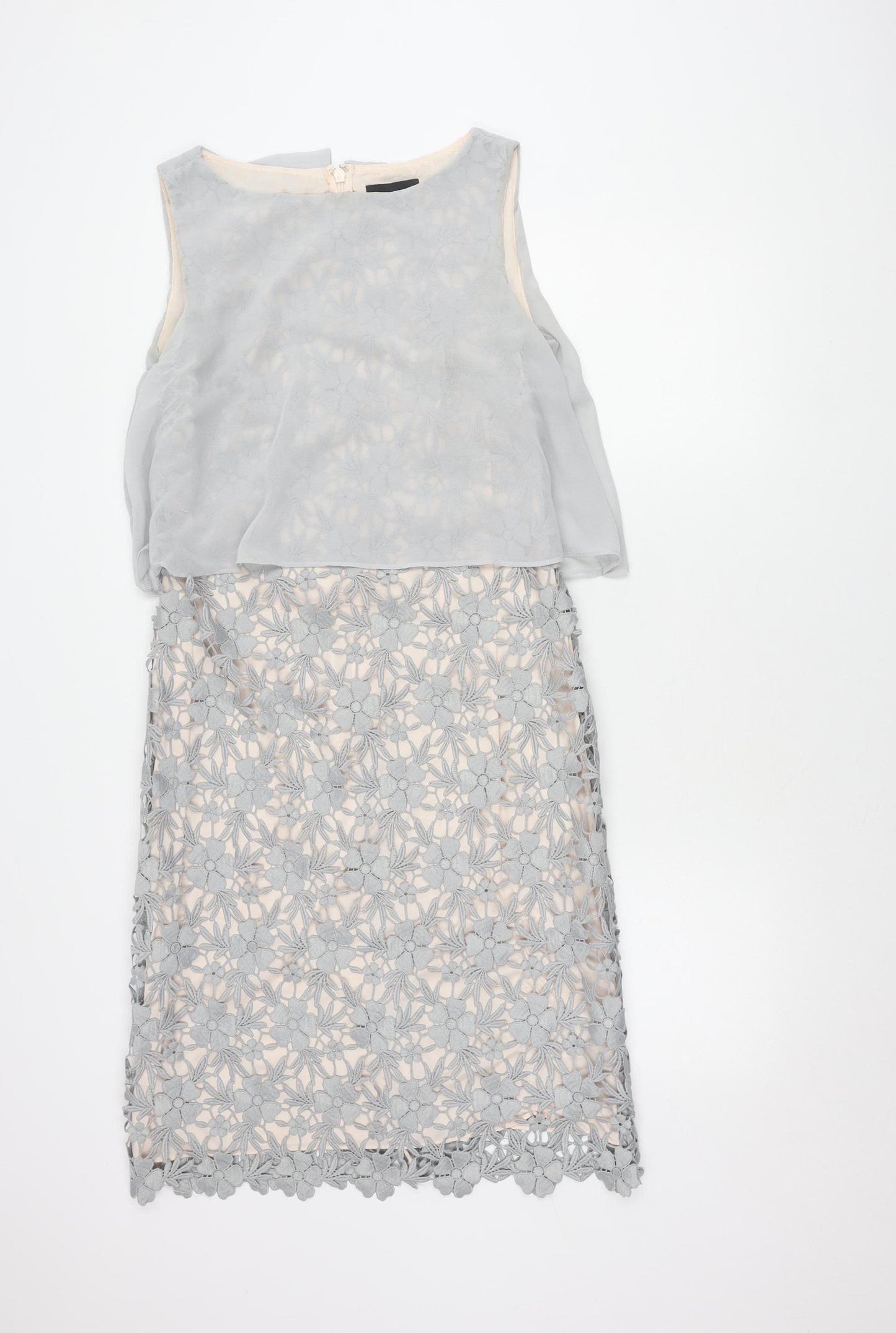 Phase Eight Women's Grey Floral UK 12 Dress