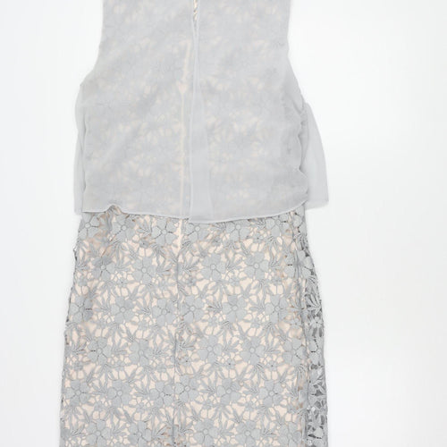 Phase Eight Women's Grey Floral UK 12 Dress