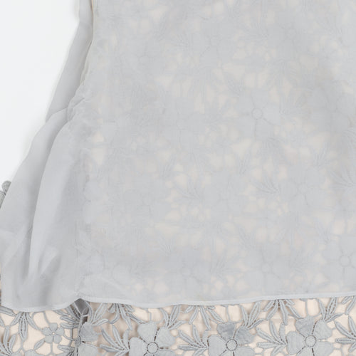 Phase Eight Women's Grey Floral UK 12 Dress