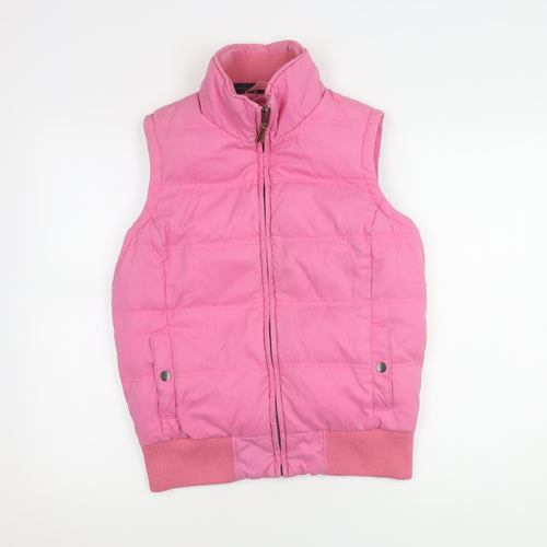 Fat Face Women's Pink Puffer Waistcoat Vest Size 12