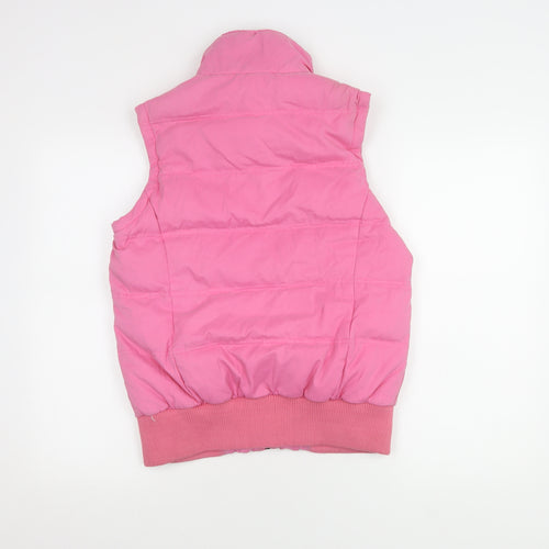 Fat Face Women's Pink Puffer Waistcoat Vest Size 12