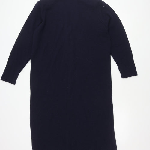 VIEW Women's Blue Wool Blend Cardigan - M, Made in UK