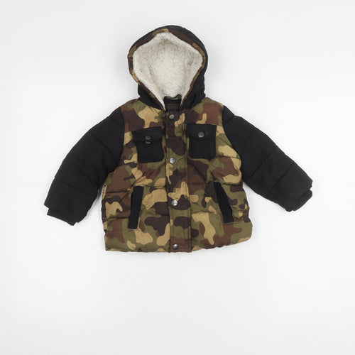 DKNY Unisex Baby Camouflage Puffer Jacket 12M