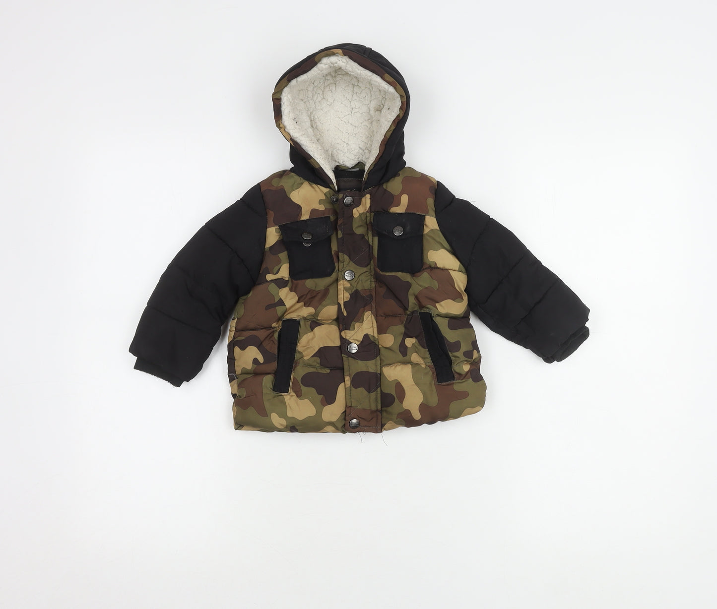 DKNY Unisex Baby Camouflage Puffer Jacket 12M