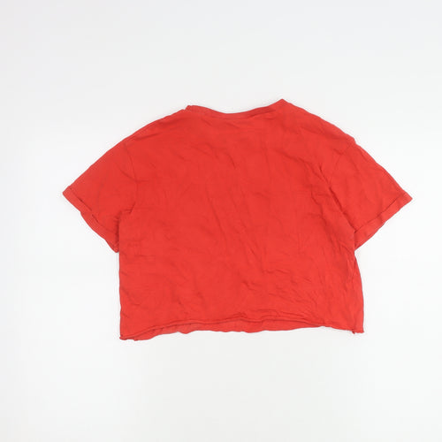Friends Women's Red T-Shirt, XS, Crew Neck, Casual Style