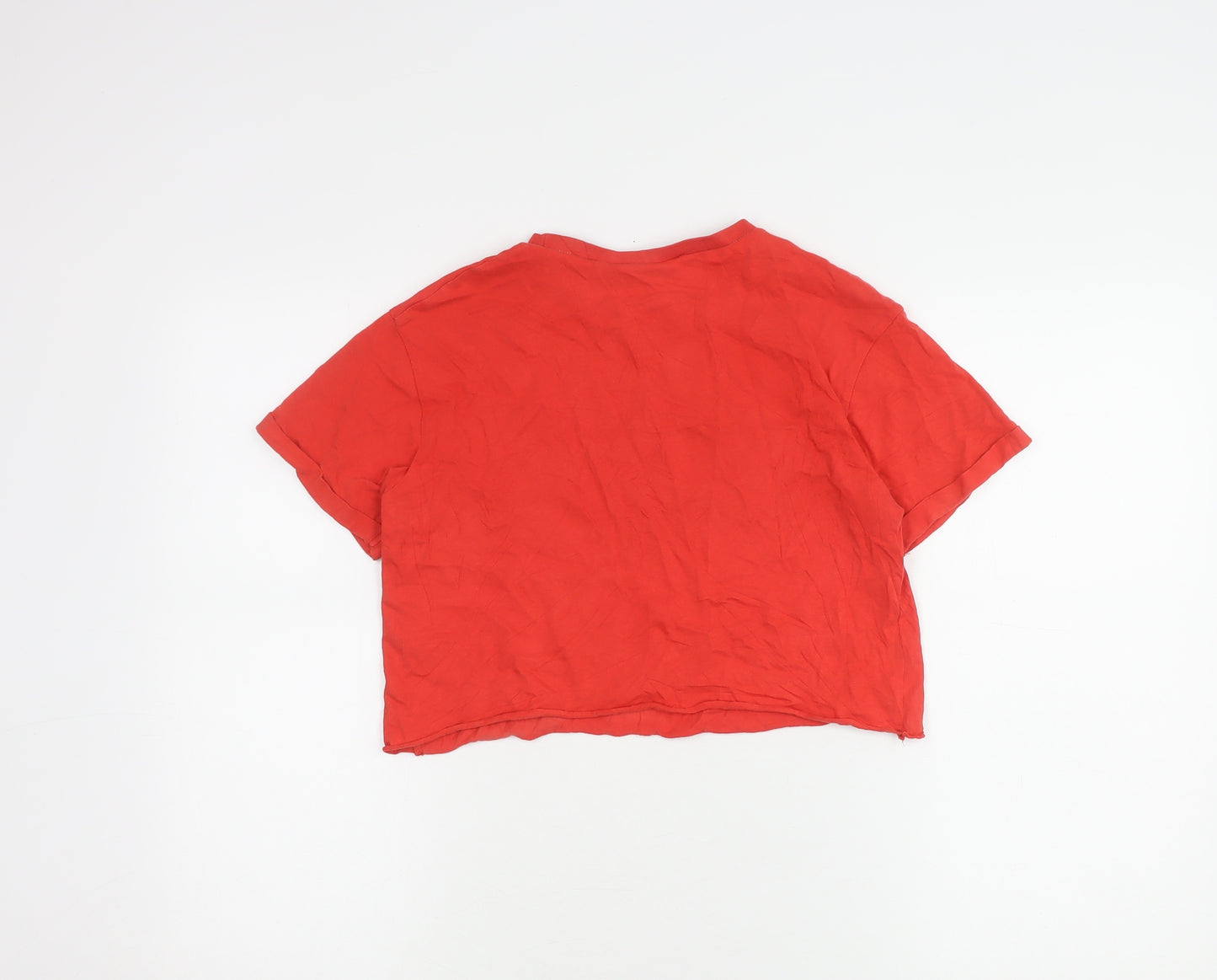 Friends Women's Red T-Shirt, XS, Crew Neck, Casual Style