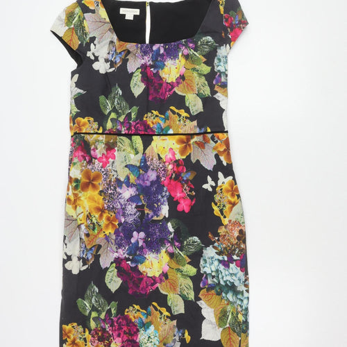Monsoon Womens Multicoloured Floral Sheath Dress Size 14