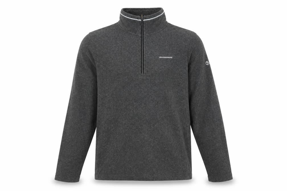Front view of Craghoppers Men's Grey Pullover Fleece, M, Outdoor Casual