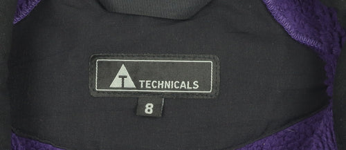 Technicals Women's Purple Soft Shell Jacket Size 8
