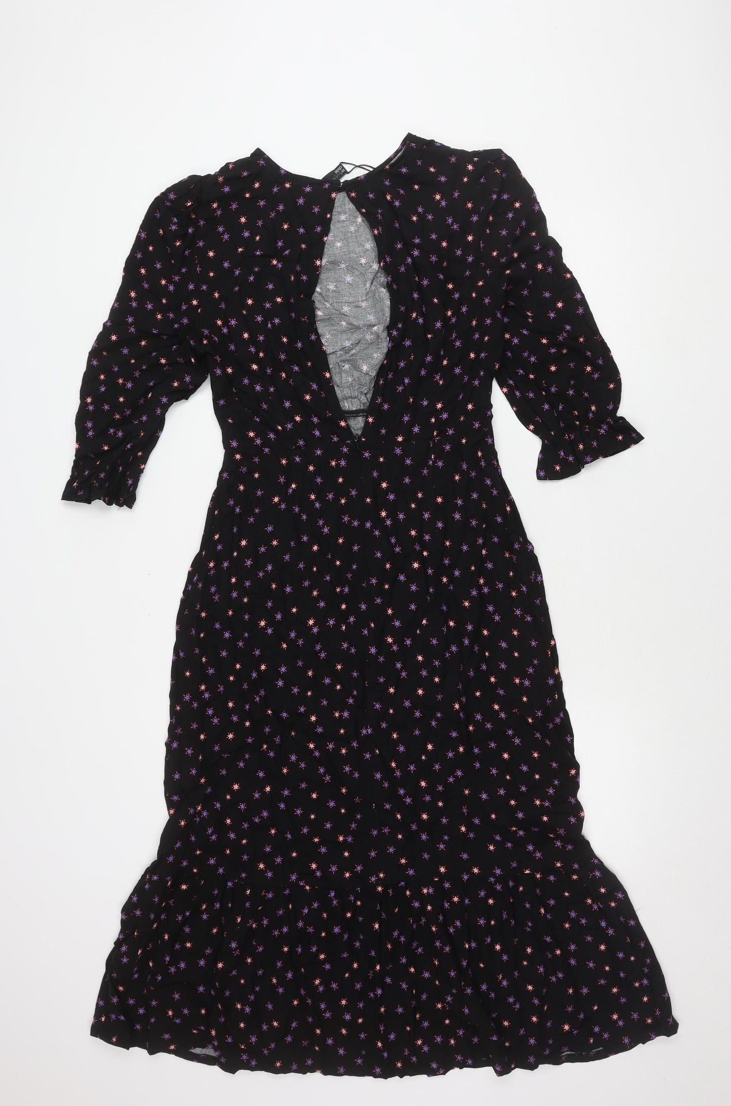 Nobody's Child Black Star Pattern Women's Dress Size 12