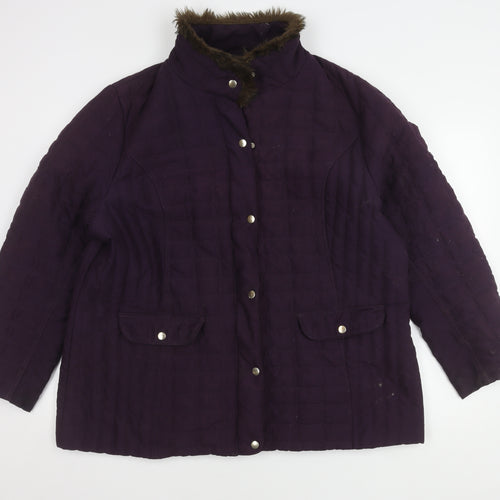 Isle Women's Purple Quilted Jacket Size 22