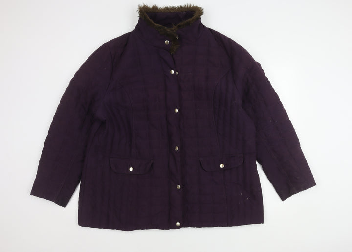 Isle Women's Purple Quilted Jacket Size 22