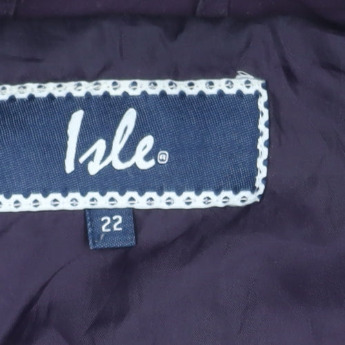 Isle Women's Purple Quilted Jacket Size 22