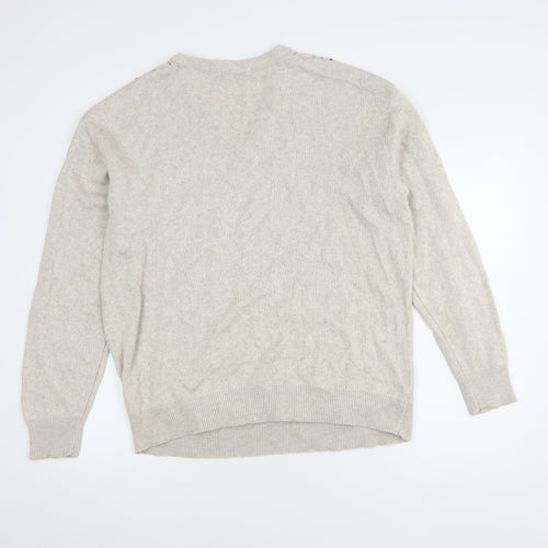 Greenwoods Men's Beige V-Neck Pullover Jumper L