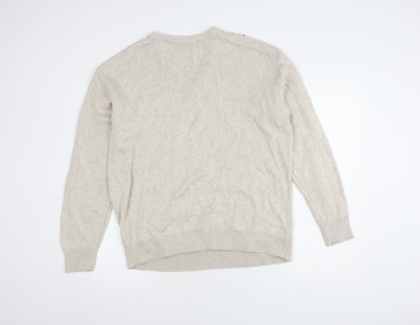 Greenwoods Men's Beige V-Neck Pullover Jumper L