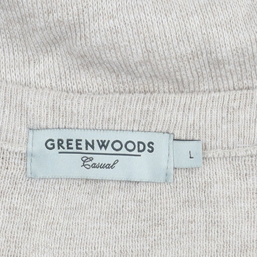 Greenwoods Men's Beige V-Neck Pullover Jumper L