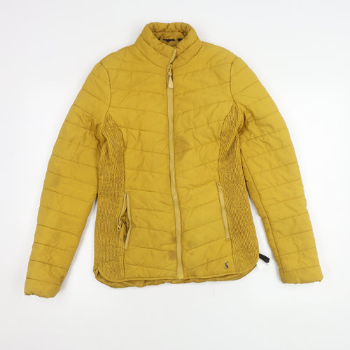 Joules Women's Yellow Puffer Jacket Size 10