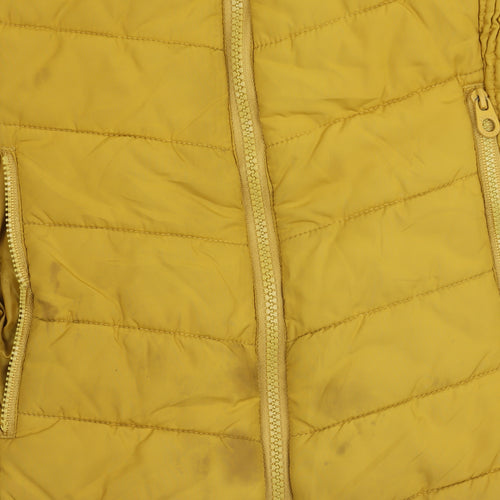 Joules Women's Yellow Puffer Jacket Size 10