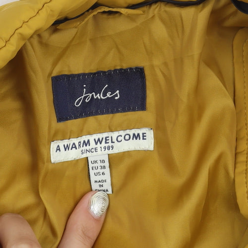 Joules Women's Yellow Puffer Jacket Size 10