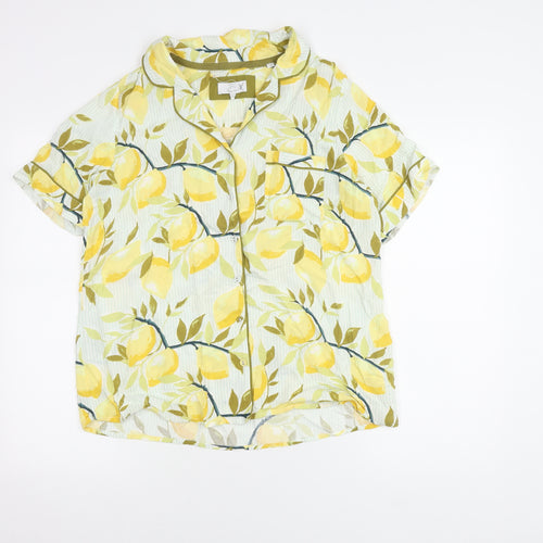 Fatface Women's Yellow Floral Pyjama Top Size 12