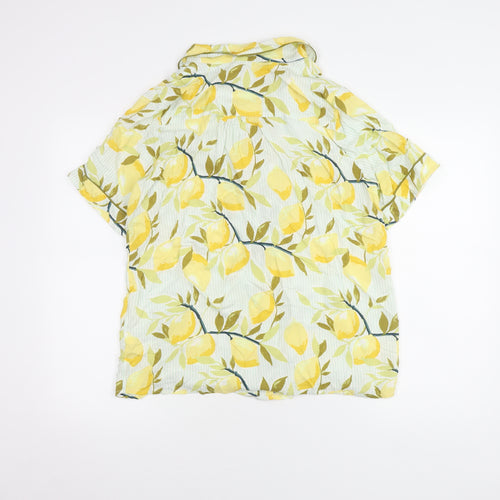 Fatface Women's Yellow Floral Pyjama Top Size 12