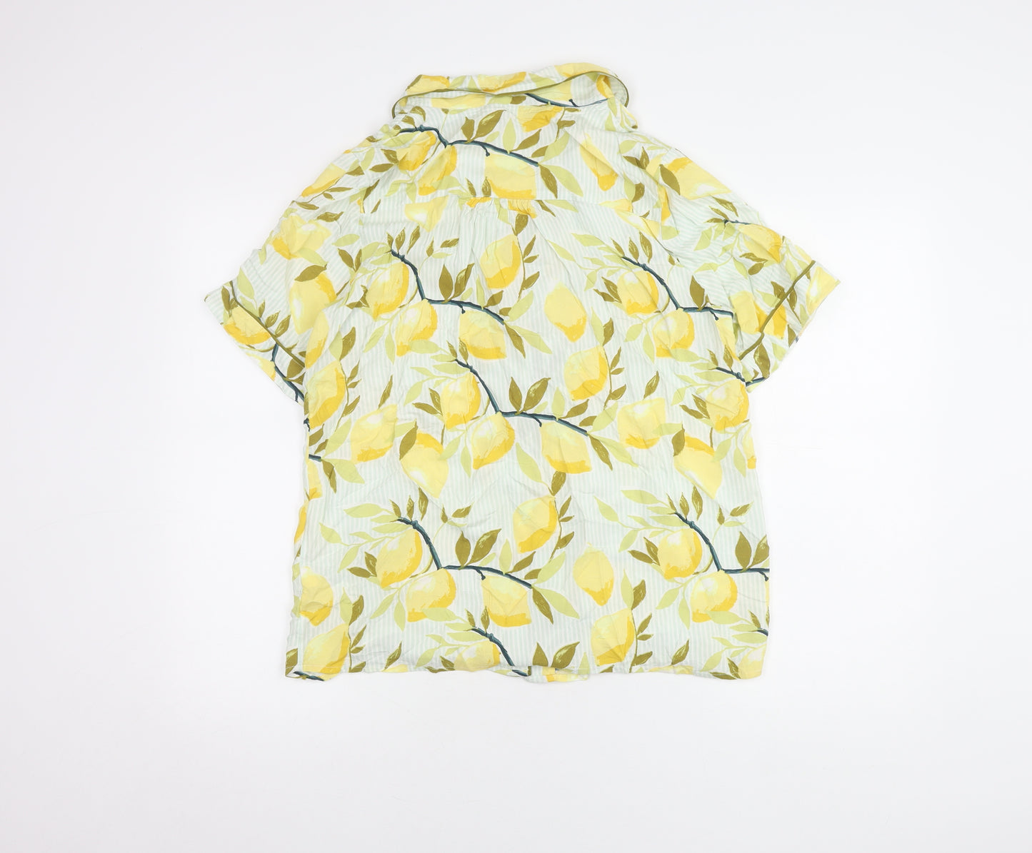 Fatface Women's Yellow Floral Pyjama Top Size 12