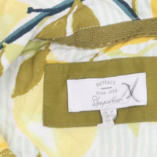 Fatface Women's Yellow Floral Pyjama Top Size 12
