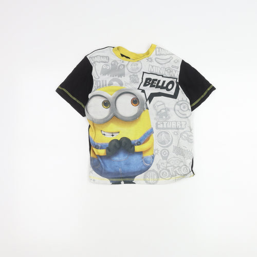 Illumination Boys Minions Graphic T-Shirt, 7-8 Years, Black/Multicoloured