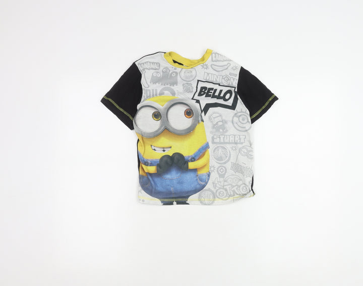 Illumination Boys Minions Graphic T-Shirt, 7-8 Years, Black/Multicoloured