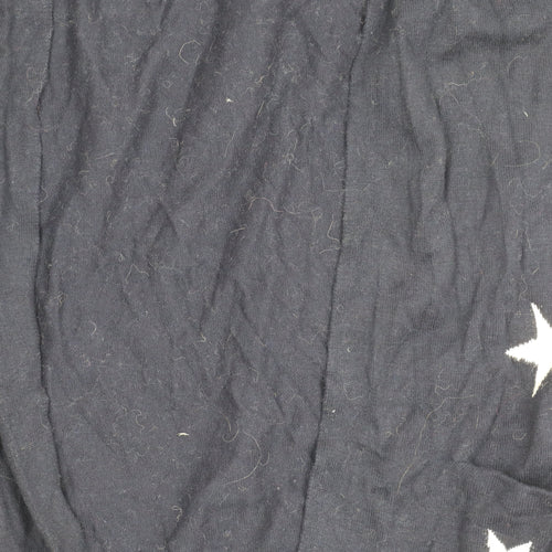 Monsoon Women's Black Star Knit Open Front Cardigan M