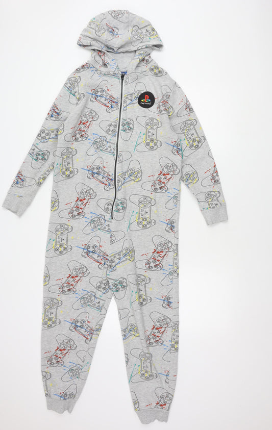 Next Boys Grey PlayStation One Piece Long Sleeve