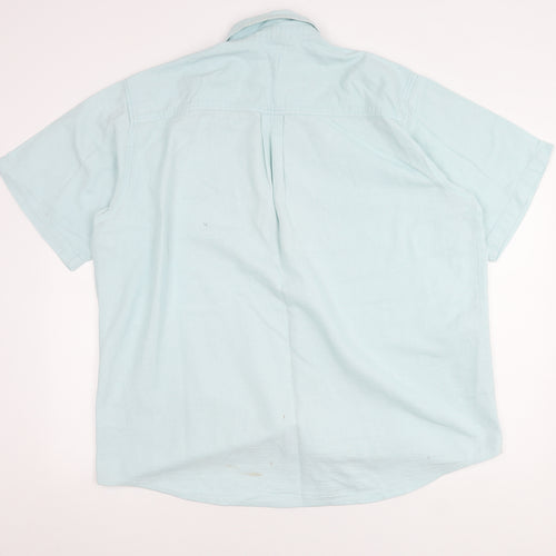 Cotton Traders Men's Blue Short Sleeve Shirt XL