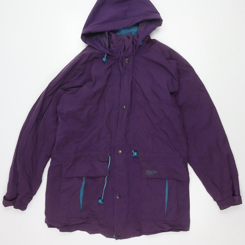 Blacks Men's Purple Hooded Parka Jacket, Outdoor, Autumn/Winter