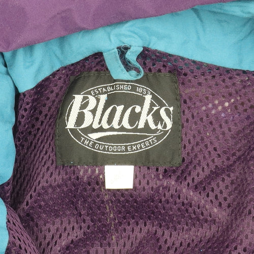 Blacks Men's Purple Hooded Parka Jacket, Outdoor, Autumn/Winter