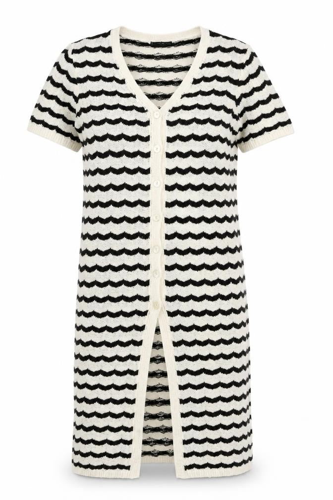 Boohoo Women's Striped Knit Dress, Size 14, Casual