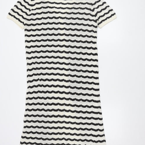 Boohoo Women's Striped Knit Dress, Size 14, Casual
