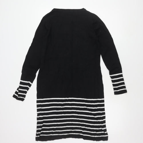 JoJo Maman Bébé Black M Women's Striped Shirt Dress