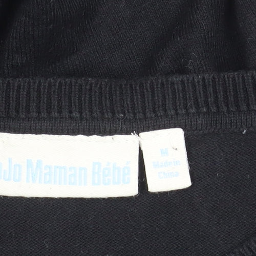 JoJo Maman Bébé Black M Women's Striped Shirt Dress