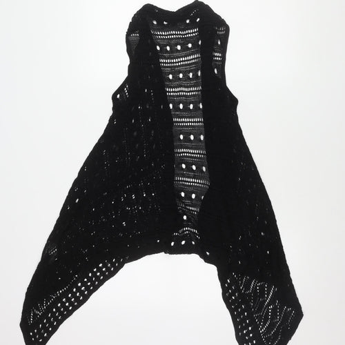 U.S. Polo Assn. Women's Black Open-Knit Jumper - L