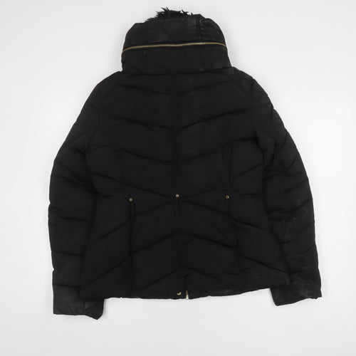 Oasis Women's Black Puffer Jacket M - Winter Casual